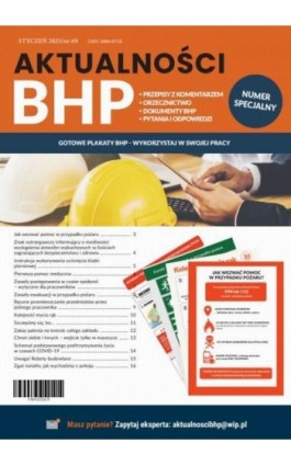 Aktualności BHP – Numer specjalny: GOTOWE PLAKATY BHP - WYKORZYSTAJ W SWOJEJ PRACY - Praca zbiorowa - Ebook