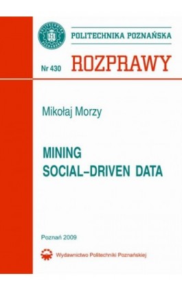 Mining Social-Driven Data - Mikołaj Morzy - Ebook - 978-83-7143-814-1