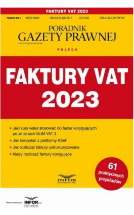 Faktury VAT 2023 - Tomasz Krywan - Ebook - 978-83-8268-257-1