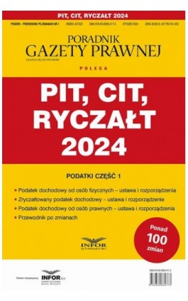 Pit Cit Ryczałt 2024 Podatki Część 1 - Praca zbiorowa - Ebook - 978-83-8268-477-3