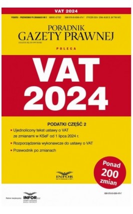 VAT 2024 Podatki Część 2 - Praca zbiorowa - Ebook - 978-83-8268-479-7